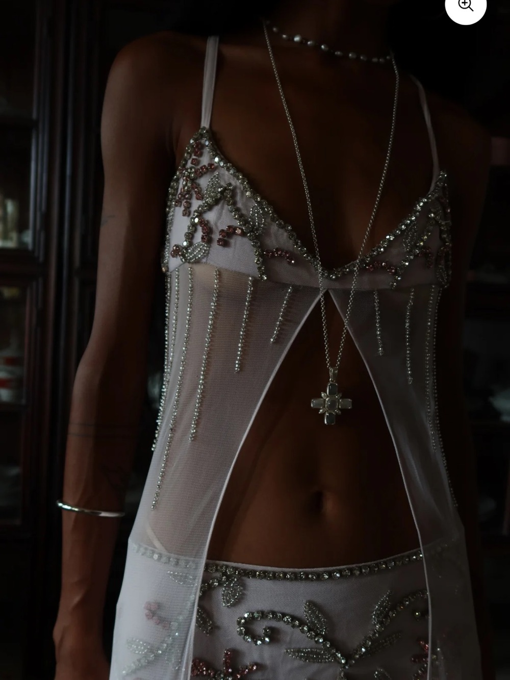 INTO GAIA Aphrodite’s Wake Sheer Beaded Rhinestone Set - Picture 2 of 4